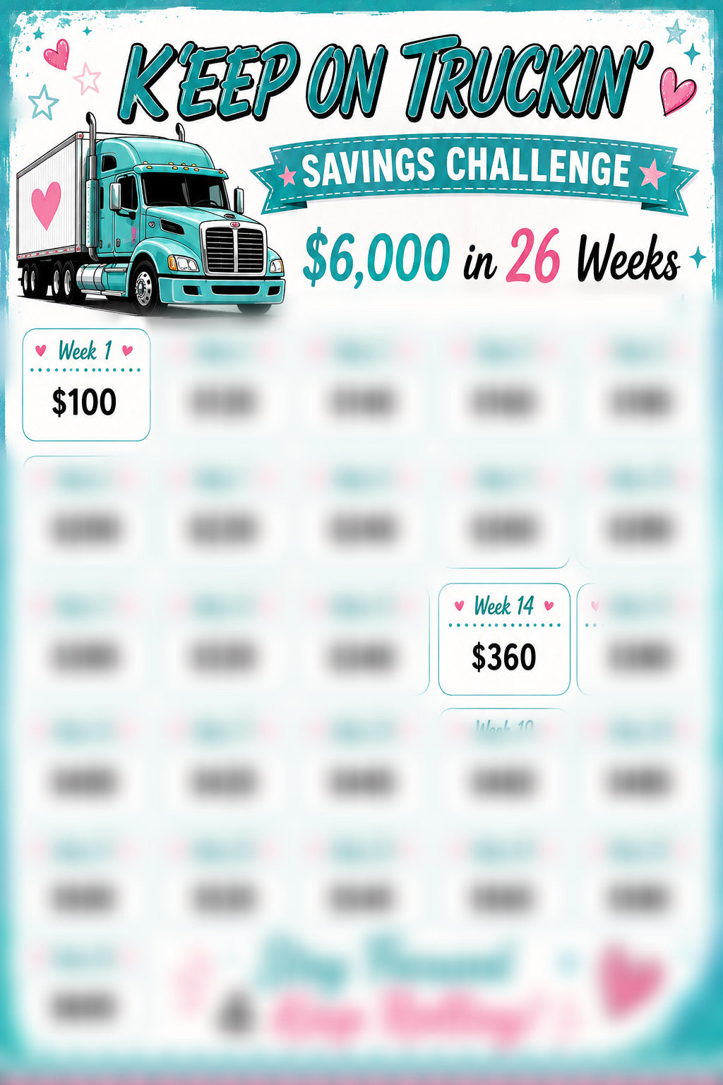 Vacation Fund!! $6K In 26 Weeks!